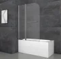 Шторки скляні на ванну Koer SR BS04-95x140-TR-07 прозоре скло 6мм, графіт (KR5404) — Photo 43