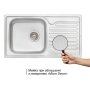 Кухонне миття Qtap 7843 0,8 мм Micro Decor (QT7843MICDEC08) — Photo 9