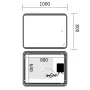 Дзеркало Mixxus Premium OLIVARY MR19-100x80-Reverse з Led Touch, Anti-fog, димером (3-6,5kK) (MP6629) — Photo 19