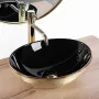 Умивальник (раковина) REA SOFIA BRUSHED GOLD BLACK накладний * — Photo 6