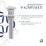 Раковина накладна Qtap Tern Раковина накладна 610x350x135 мм, Marble, прямокутна, з донним клапаном — Photo 9