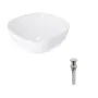 Комплект Qtap Kolibri: Раковина накладна 425x425x140 мм, White, квадратна + Донний клапан Pop-up PU02 — Photo 6
