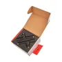 Комплект кранів для рушникосушки кутовий Koer KR.SET.535 BLACK - M1/2''xM1/2'' подовжений (KR5844) — Photo 9