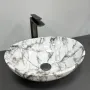 Умивальник (раковина) VBI PARMA STATUARIO GREY VEINS GLOSSY накладний — Photo 4