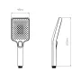 Лійка для ручного душу Qtap Rucni 140x95 мм прямокутна QTRUC125CRM45958 Chrome — Photo 3