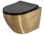 Підвісний унітаз REA CARLO FLAT BRUSHED GOLD BLACK золотий — Photo 6