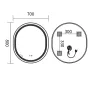 Дзеркало Mixxus Premium ELLIPSE MV05-80x70-Reverse BLACK з Led Touch, Anti-fog, димером (3-6,5kK) (MP6646) — Photo 20