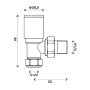 Комплект кранів для рушникосушки Ideale 1/2” хром — Photo 15