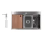 Мийка для кухні інтегрована Lidz Handmade H7545 Brushed Steel 3,0/1,0 мм LDH7545BRU49457 — Photo 10