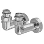Комплект кранів для рушникосушки кутовий Koer KR.SET.550 - M1/2''xM1/2'' запірний, хромований (KR5840) — Photo 5