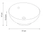 Раковина накладна Mixxus Premium TOPPER-0201 GRAY 410x410x165mm з переливом (MP6649) — Photo 18