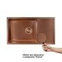 Кухонне миття Qtap D7844BR 3.0/1.2 мм Bronze (QTD7844BRPVD12) — Photo 9