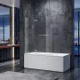 Шторки скляні на ванну Koer SR BS05-90x140-TR-01 прозоре скло Easy Clean 6мм, хром (KR5372) — Photo 17
