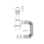 Сифон для кухні Mixxus SK-01-A 1 1/2"x40 з литим випуском 40*40/50 (MI8190) — Photo 3