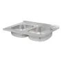 Кухонна мийка із двома чашами Lidz 6080 0,8 мм Satin (LIDZ6080DBSAT8) — Photo 10