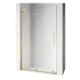 Двері у нішу Walk-In розсувні Koer SR SD07-120x200-R-TR-12 прозоре скло Easy Clean 8мм Матове золото (KR5774) — Photo 6