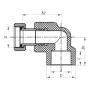 Кут з накидною гайкою 25x3/4F PPR Koer K0145.PRO (KP0183) — Photo 3