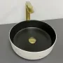 Умивальник (раковина) VBI PRATO WHITE BLACK MARBLE MATT накладний — Photo 6