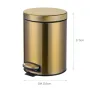 Відро для сміття з плавним закриттям кругле Mixxus Ellipse-TC0205 Brushed Gold 5л (колір матове золото) (MI8400) — Photo 49
