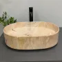 Умивальник (раковина) VBI VERONA 50 TRAVERTINE GLOSSY накладний — Photo 7