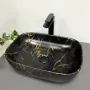 Умивальник (раковина) VBI RAVENNA MARBLE BLACK MATT накладний — Photo 4