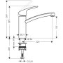 Focus - змішувач для кухні 160, одноважільний, з накидною гайкою HANSGROHE 31806000 — Photo 3