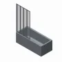Шторки скляні на ванну складні Koer SR BS07-80x140-TR-01 прозоре скло Easy Clean 4мм, хром (KR5948) — Photo 30