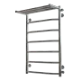 Рушникосушарка водяна Трапеція з полицею П7 500х800 Deffi нержавіюча сталь (Хром, Бокове праве підключення) — Photo 6