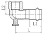 Коліно настінне 90° ВР Koer KQ.V1806F Press-Inox AISI 304 18x1/2" (KR6422) — Photo 3