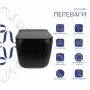 Унітаз підвісний Qtap Gemini Ultra Quiet 485×340×350 мм, Matt Black, з сидінням Slim Duroplast / Soft-close / Quick Release QTGEM28BLM50505 — Photo 11