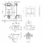 Набір Qtap інсталяція 3 в 1 Nest QT0133M425 з панеллю змиву квадратною QT0111M06028CRM + унітаз з сидінням Tern QT1733052ERW — Photo 11