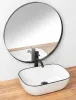 Умивальник REA MARBEL WHITE BLACK EDGE накладний * — Photo 7