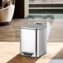 Відро для сміття з плавним закриттям квадратне ZERIX KUBIX-TC0106 SS COLOR 6л (колір нержавійка) (ZX5889) — Photo 11