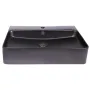 Раковина Qtap Nando 600х420х130 Matt black з донним клапаном QT1211K4041MB — Photo 8