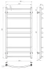 Рушникосушарка електрична Класік Еліт П9 500х1000 Deffi нержавіюча сталь (Білий, EF16, Ліве підключення) — Photo 5