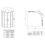 Душова кабіна без піддону Koer SR SC04-90x90x195-TR-02 прозоре скло Easy Clean 5мм SS Color (KR5682) — Photo 32
