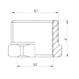 Футорка 3/8"х1/2" (хром) Koer KF.F0406.chr (KF0133) — Photo 3