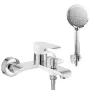 Змішувач для ванни та душу REA BLOOM WHITE CHROME настінний з виливом * — Photo 7
