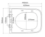 Унітаз-біде підвісний Mixxus Premium QUADRO-1301-R 510x350x345mm система змиву RIMLESS (MP6658) — Photo 27