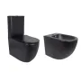  Унітаз підлоговий Robin Ultra Quiet QT13226083AMB 660x360x855 Black + Біде напольне Robin QT13442141CMB 565x360x405 Black — Photo 8