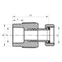 Муфта з накидною гайкою 32x1F PPR Koer K0143.PRO (KP0180) — Photo 3