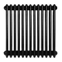 Горизонтальний дизайнерський радіатор опалення ARTTIDESIGN Bari III G 13/600/605 чорний матовий — Photo 9