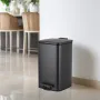 Відро для сміття з плавним закриттям квадратне ZERIX KUBIX-TC0108 BLACK 8 л (колір чорний) (ZX5892) — Photo 8
