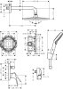 CROMETTA S душовий набір прихованого монтажу (26723000+27409000+26330400+31945000+01800180+28331000+27456000+28272000), хром — Photo 5