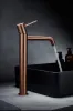 IMEX MONZA PVD BRUSHED ROSE GOLD Змішувач для умивальника високий, PVD матове рожеве золото — Photo 5