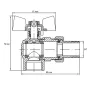 Кран з американкою 3/4" "антіпротечка"(Koer KR.228.W-Gi) кутовий білий (KR0193) — Photo 3