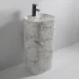 Раковина моноблок MIXXUS PREMIUM DIVERSE-1101 MARBLE 460х380х840mm з отвором під змішувач та переливом (MP6575) — Photo 5