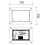 Дзеркало Mixxus Premium CUBIC MR14-70x50-Reverse з Led Touch, Anti-fog, димером, регулятором яскравості (MP6647) — Photo 20