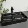 Умивальник (раковина) VBI TRIEST BLACK STONE MATT накладний — Photo 7