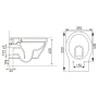 IBERIA унітаз 55*35,5*40см підвісний Rimless, сидіння тверде Slim slow-closing — Photo 5